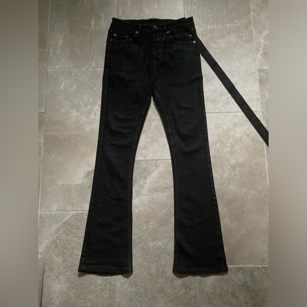 rick owens waxed flared detroit cuts